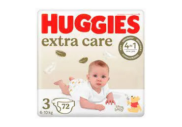 Mähkmed Extra Care 3 6-10kg, HUGGIES, 72tk