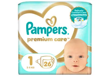 Mähkmed Premium Care S1, PAMPERS, 2-5 kg/26 tk