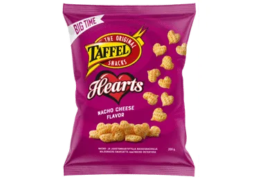 Maisisnäkid Hearts TAFFEL 200g