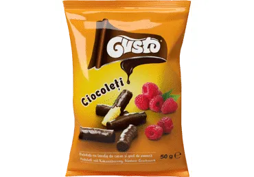 Maisisnäkid kakao ja vaarikaga Gusto 50g
