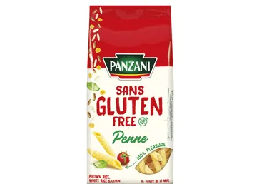 Pasta PANZANI, Penne, durum, gluteenivaba, riisi- ja maisijahust, 400g