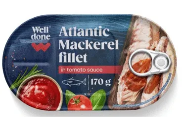 Makreles fileja tomātu mērcē WELL DONE 170g