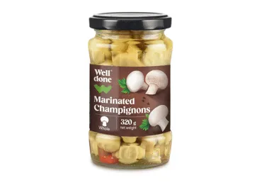 Marineeritud šampinjonid WELL DONE 320g