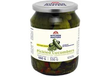 Gurķi marinēti  ar ozollapām Kitchen Master 660g