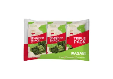 Merevet.snäkk wasabi WELL DONE 3x4g