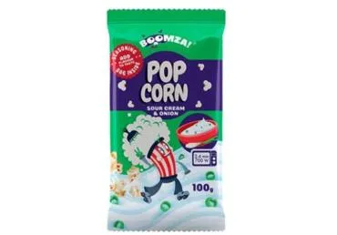 Popkorns BOOMZA ar skābā krējuma un sīpolu garšu 100g