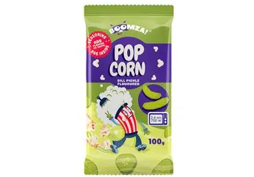 Popkorns BOOMZA ar diļļu un marinētu gurķu garšu 100g