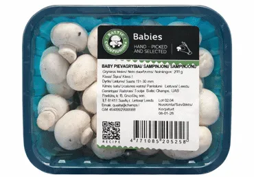 Mini šampinjonid pakitud 200g