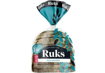 Must pätsileib Ruks LEIBUR,390g