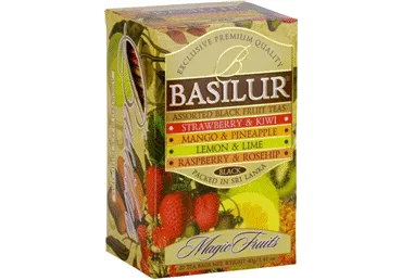 Melnā tēja BASILUR Magic Fruits Asorti 25x2g