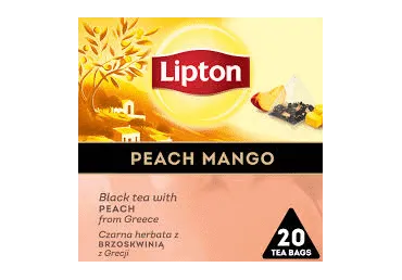 Melnā tēja LIPTON Peach Mango 20x1.7g