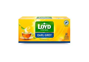 Must tee LOYD Earl Gray 25x2g, kahekambriline teekott
