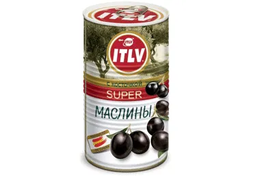 Melnās olīvas ar kauliņiem ITLV Super 350g