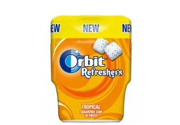 Orbit Refreshers Tropical Bottle 30gb.