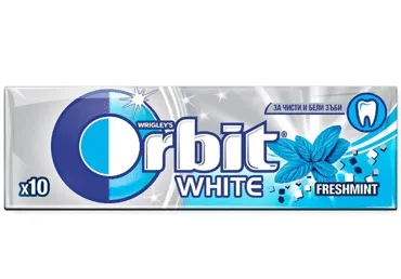 Košļājamā gumija ORBIT White Fresh Mint 14g
