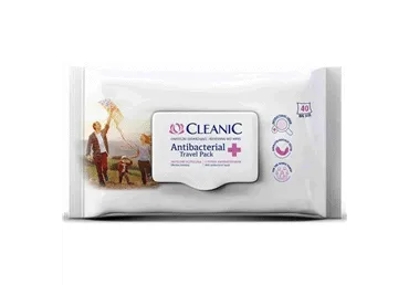 Niisked salvrätikud CLEANIC Travel, 40 tk/pakk