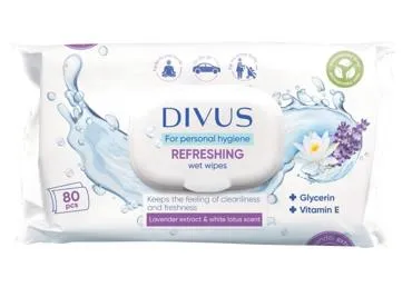 Niisked salvrätik.DIVUS Refreshing 80tk