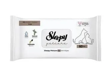 Niisked salvrätikud SLEEPY Petcare 60tk