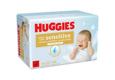 Mitrās salvetes HUGGIES Extra Care Sensitive 3x48gb.