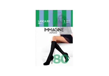 Sieviešu pusgarās zeķes Lasca 80den nero