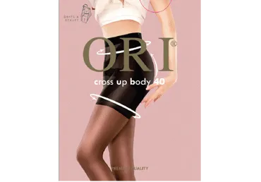 Sieviešu zeķbikses ORI Cross up body 40 neutro 4