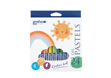 Õlipastellid GRAFIA PLUS, 24tk