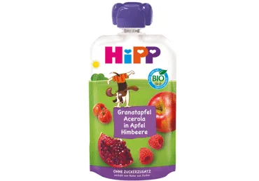 Õuna-vaarikapüree granaat.HIPP 100g 1a