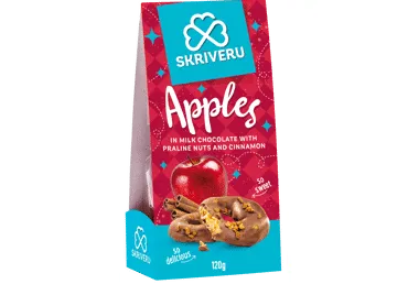 Āboli piena šokolādē ar pralinē riekstiem un kanēli 120g