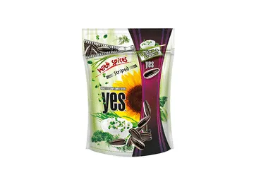 Saulespuķu sēklas strīpainas ar krēj.un sīp.garšu Y.E.S.150g