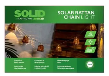 Päik.paneel.rotangist valguskett SOLID 10tk
