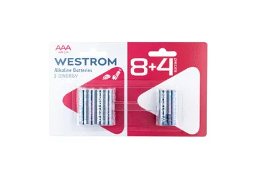 Baterijas WESTROM LR03 AAA 8+4gab.