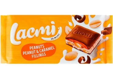 Piena šokolāde LACMI zemesriekstu un karameļu 87g