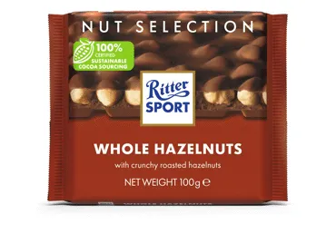 Piena šokolāde RITTER SPORT ar riekstiem 100g