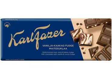 Piena šokolāde KARL FAZER vaniļas-kakao 180g