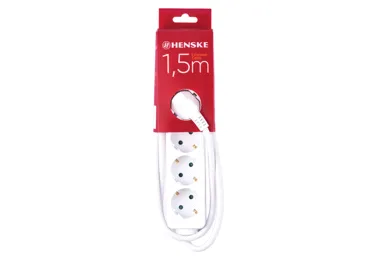 Pikendusjuhe HENSKE maandusega,5P,1.5m