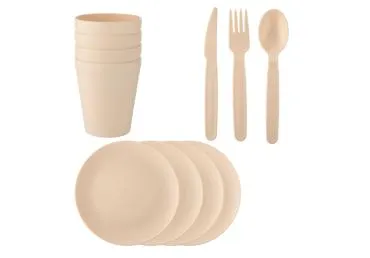 Plastnõude komplekt UNIWELL Beige 20tk