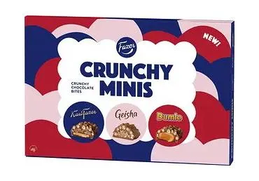 Šokolādes konfektes Crunchy Minis FAZER 148g