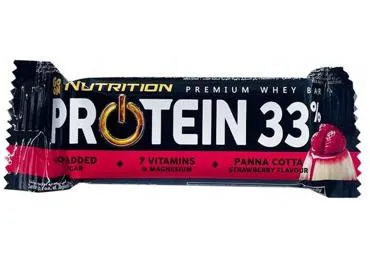 Proteīna batoniņš GO ON ar zemeņu Panna  Cotta 33% 50g