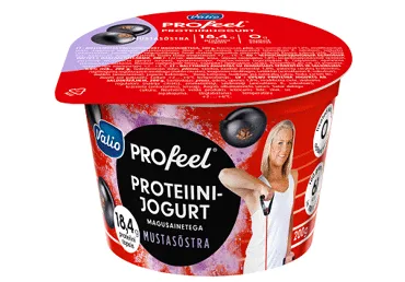 Prot.jogurt VALIO Profeel mustasõs.,200g