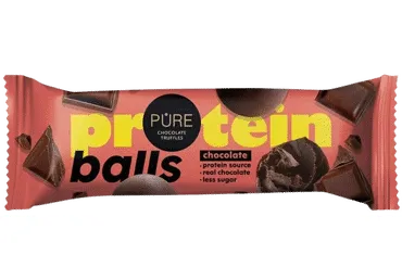 Šokolādes trifeles PURE CHOCOLATE ar proteīna šokolādes krēmu 40g