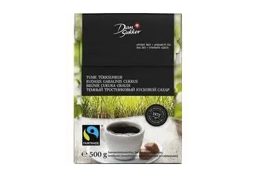 Cukurs brūns nerafinēts (cukurniedru) graudi DAN SUKKER, 500g