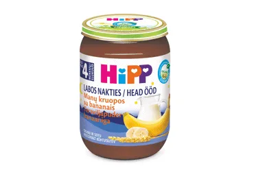 Puder banaan. Head Ööd HIPP190g, 4k