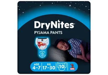 Püksmähk.DRY NITES boy 4-7a 17-30kg 10tk