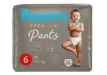 Autiņbiksītes PEPPINS Premium XL +15kg 32gab.