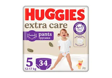 Püksmähkm.HUGGIES ExtraCare5 12-17kg34tk