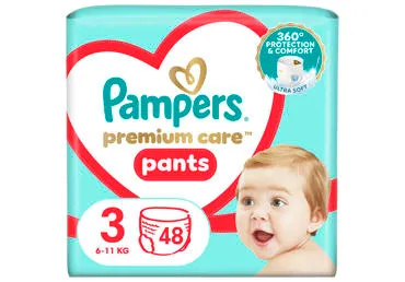 Püksmähk.PAMPERS Prem.Care s3,48tk 6-11