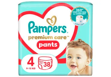 Püksmähk.PAMPERS Prem.Care s4,38tk 9-15