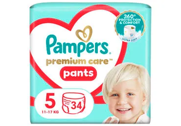 Püksmähk.PAMPERS Prem.Care s5,34tk 11-17