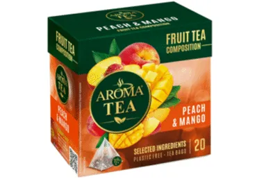 Augļu tēja AROMA TEA persiku-mango 20x2g 