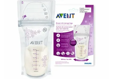 Rinnapiima säilituskot.AVENT 180ml.25tk